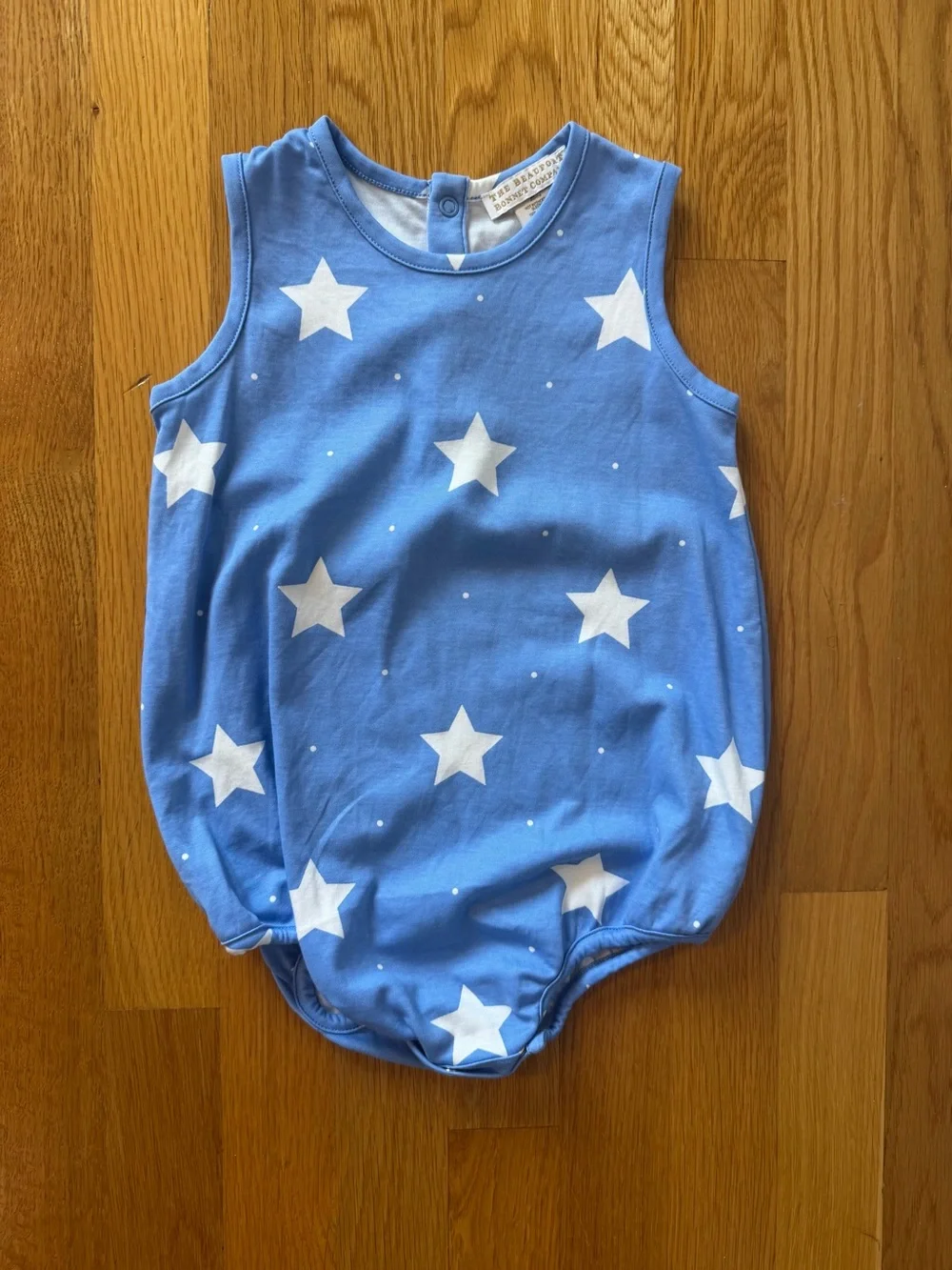 The Beaufort Bonnet Company Blue Star Sleeveless Baby Sleep Sack